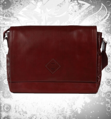 Leather Laptop Messenger Bag Chianti Red