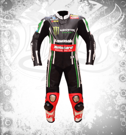Tom Sykes Racing Leather Suit by Kawasaki : MotoCard Monster Energy