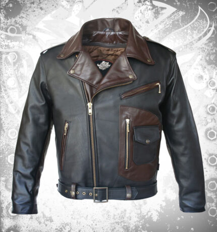 Two Pocket Horsehide Motorcycle Leather Jacket