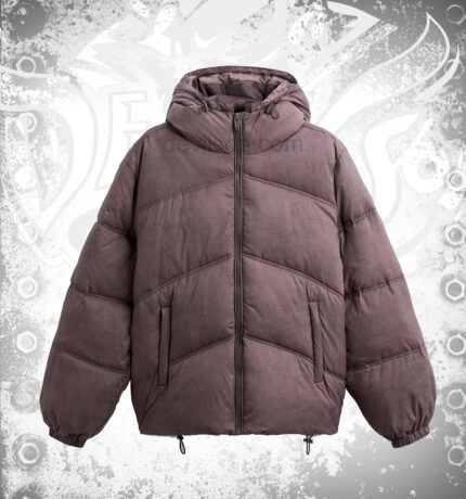 UrbanEase Washed Puffer Jacket Effortless Style with a Distinctive Touch