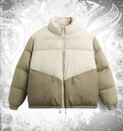 VividBlend Color Block Puffer Jacket Bold Style Cozy Warmth