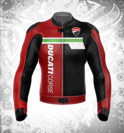 Ducati Corse Motorbike Red & Black Racing Jacket