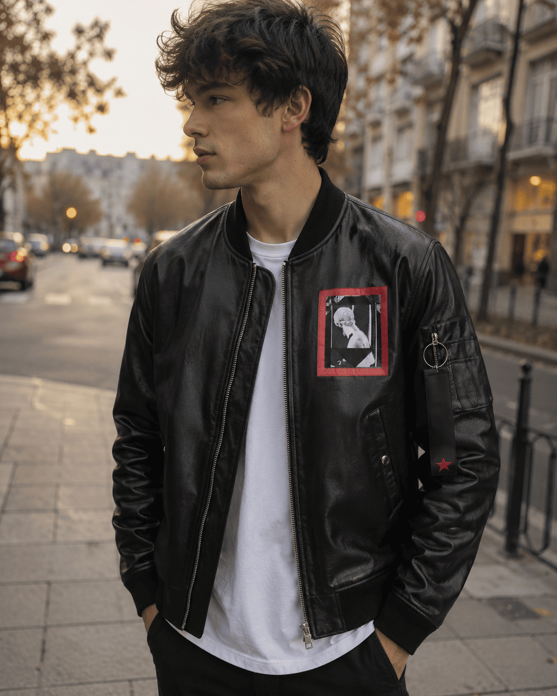 Customer Wear ptinted jacket from devilson
