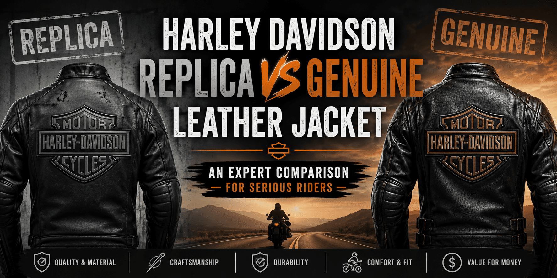 Replica VS genuine Harley Jackets